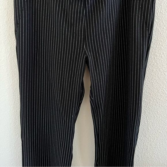 Betabrand Dress Pant Yoga Pants Vertical Stripe Black and Gray M - Picture 5 of 9